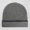 Anthracite grey ribbed knitted beanie