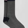 Anthracite grey stretch cotton socks Eden Park