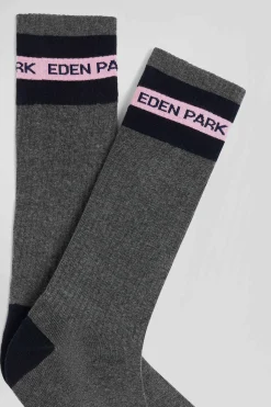 Anthracite grey stretch cotton socks Eden Park