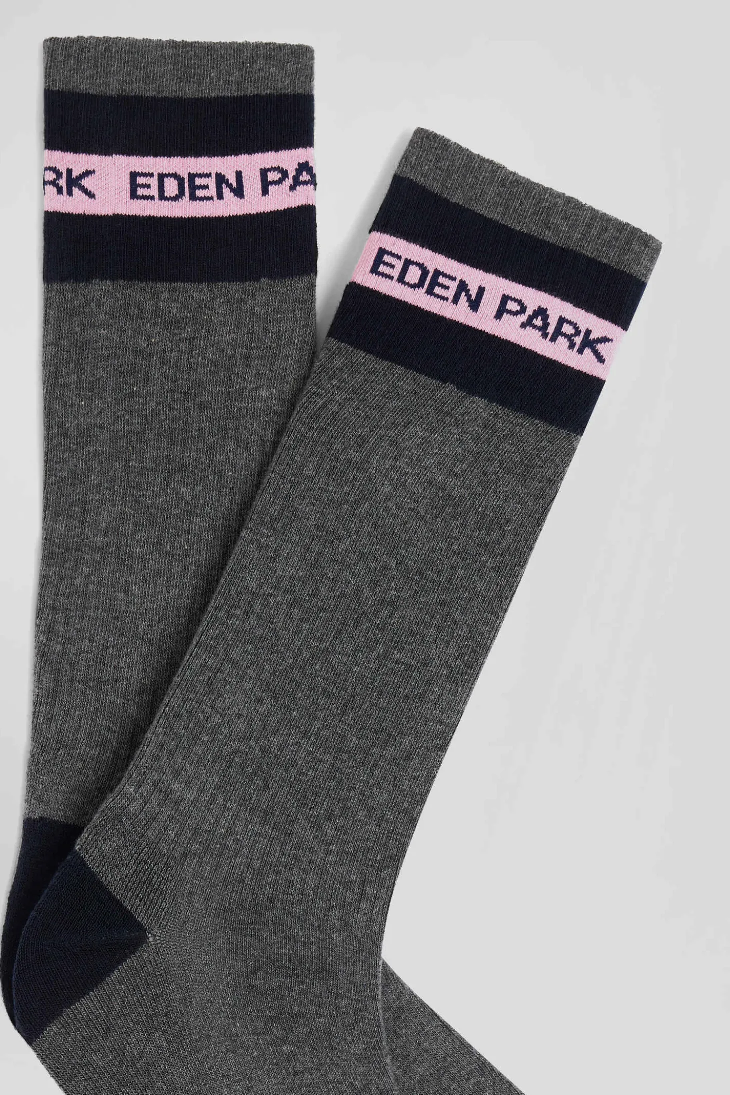 Anthracite grey stretch cotton socks Eden Park