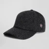 Anthracite grey wool blend cap