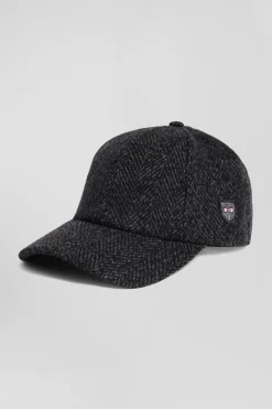 Anthracite grey wool blend cap