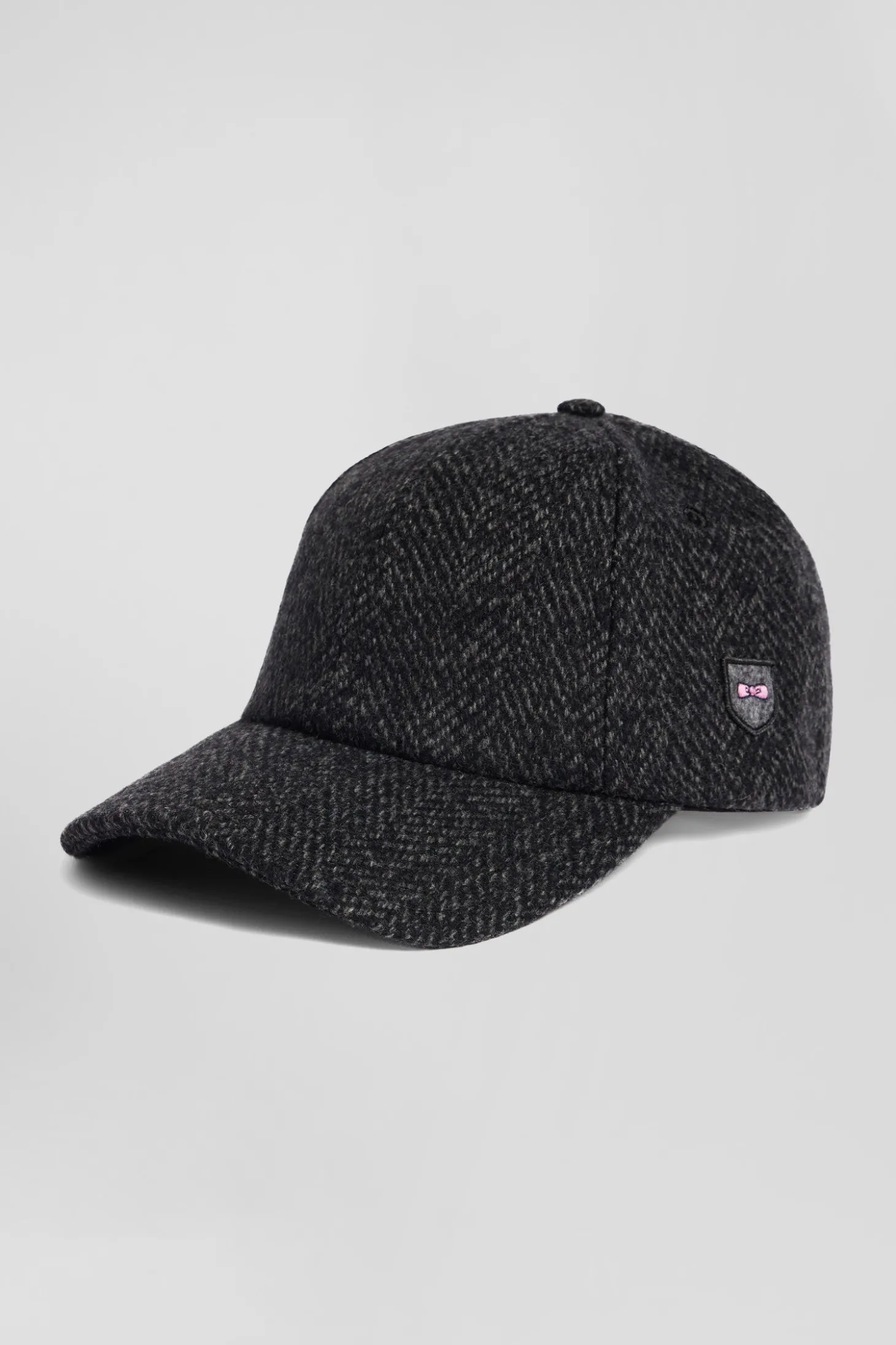 Anthracite grey wool blend cap
