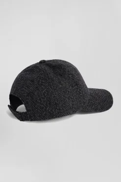 Anthracite grey wool blend cap