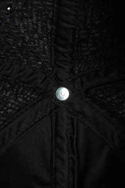 Anthracite grey wool blend cap