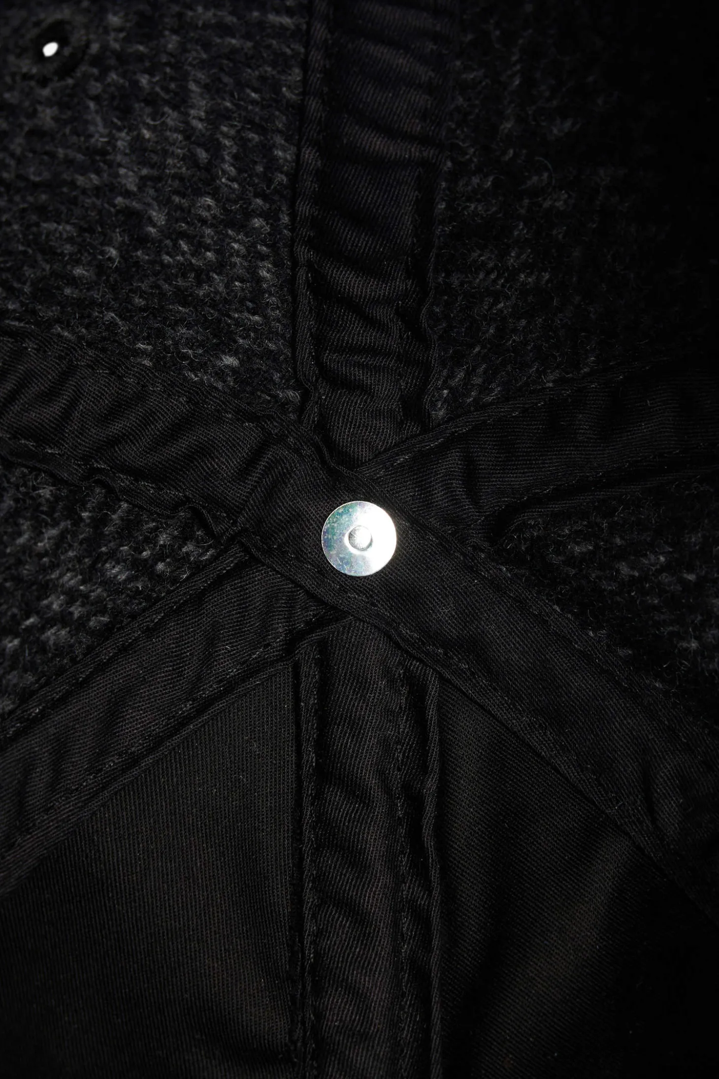 Anthracite grey wool blend cap