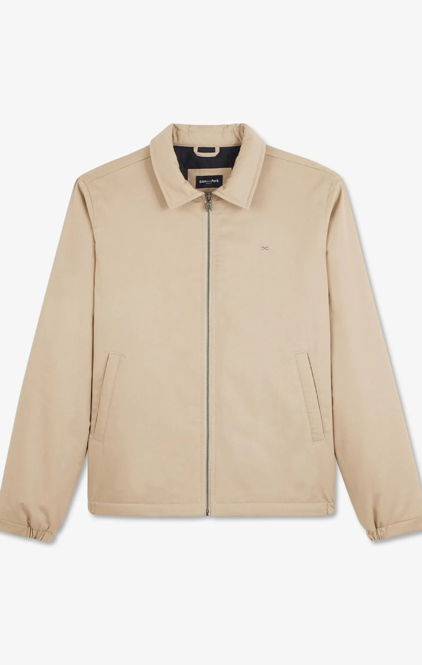 Beige jacket in cotton gabardine