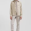 Beige mixed cotton shirt