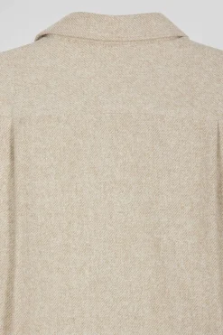 Beige mixed cotton shirt