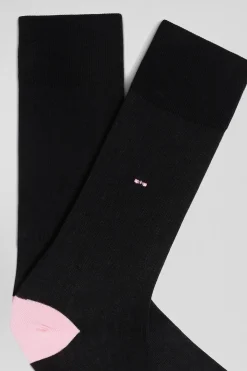 Black and pink mixed cotton socks