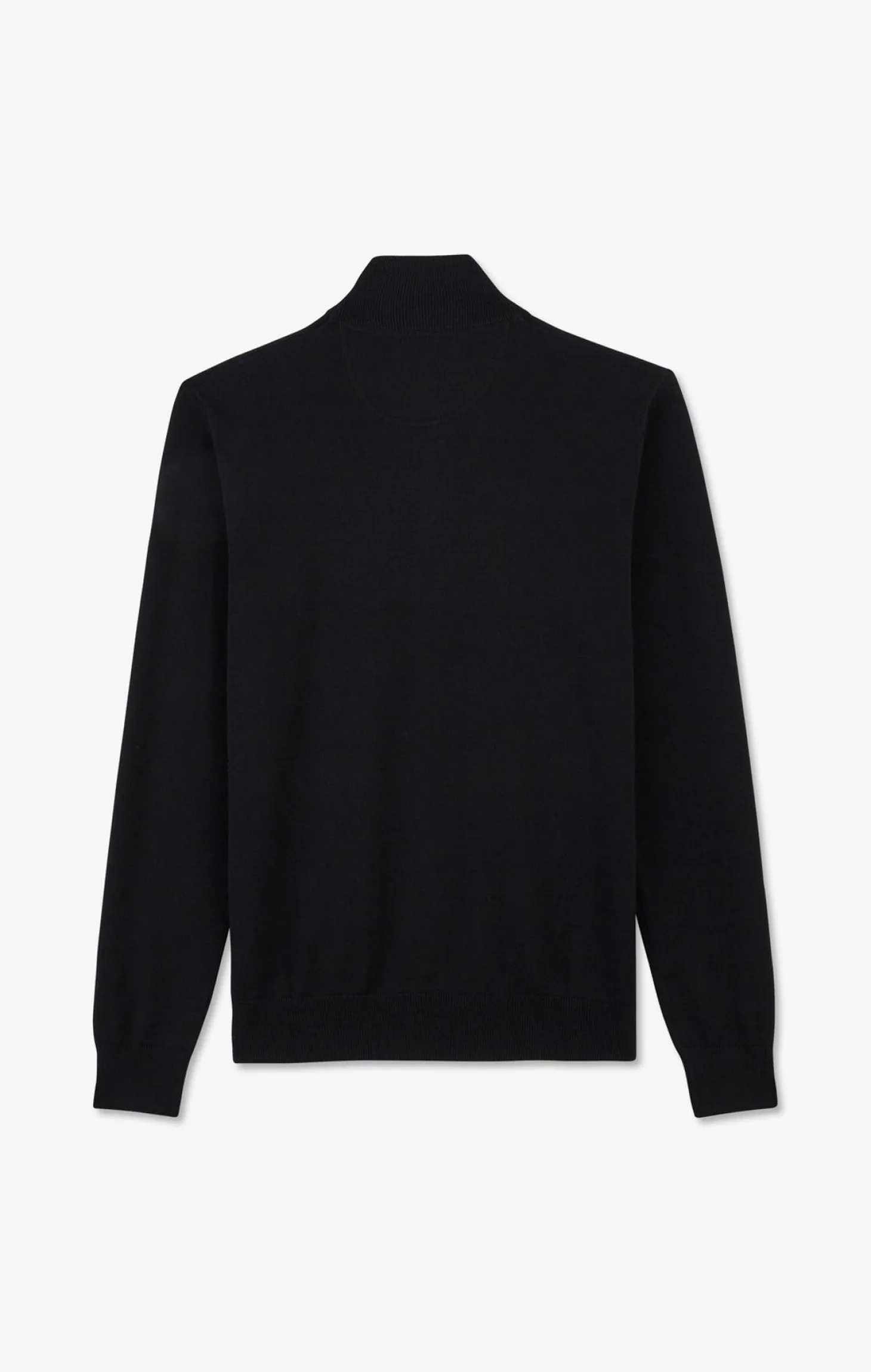 Black cotton jersey jumper with trucker neck