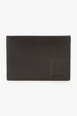 Black leather cardholder