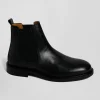 Black leather Chelsea boots
