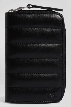 Black leather French-style wallet