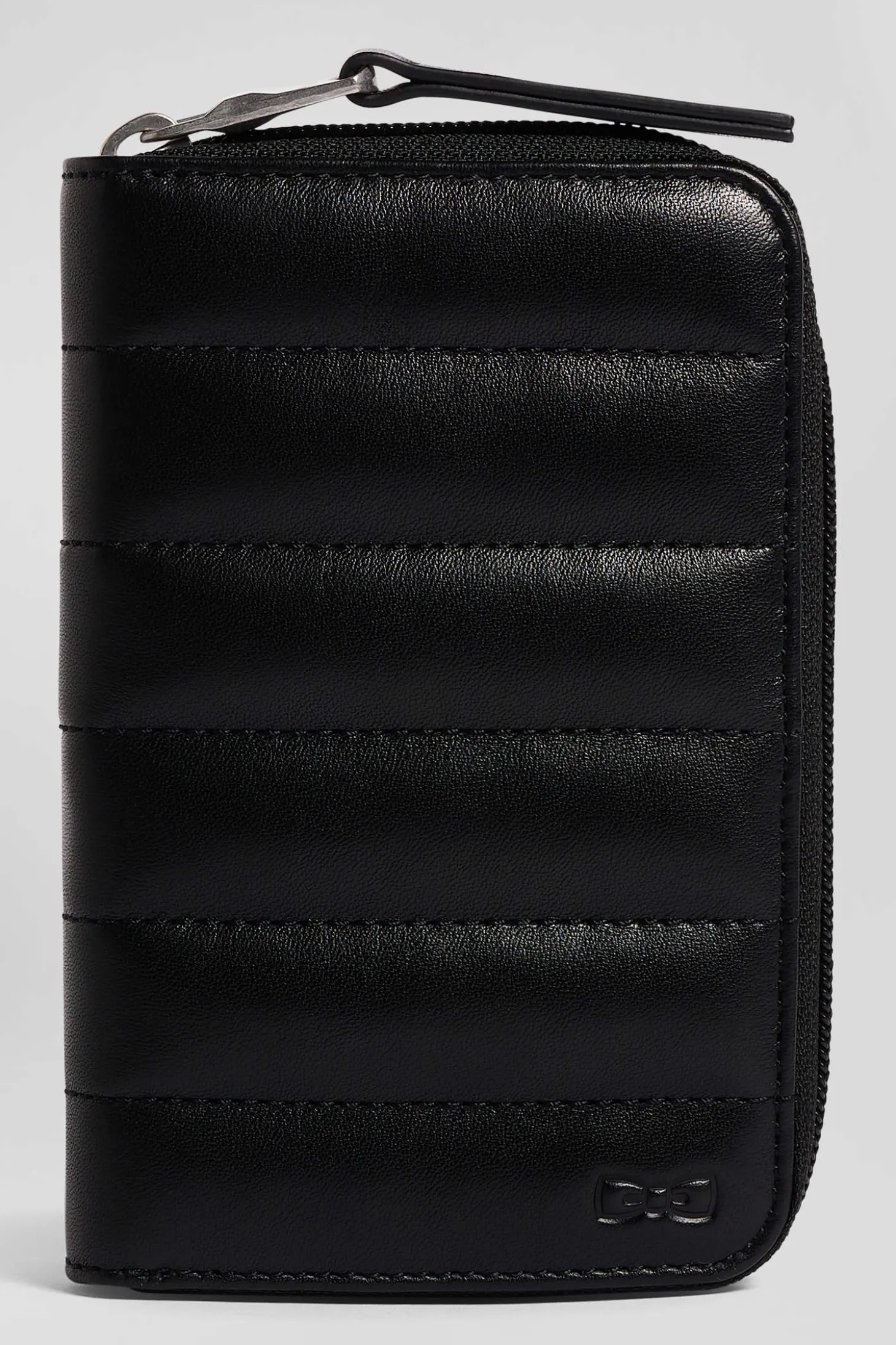 Black leather French-style wallet