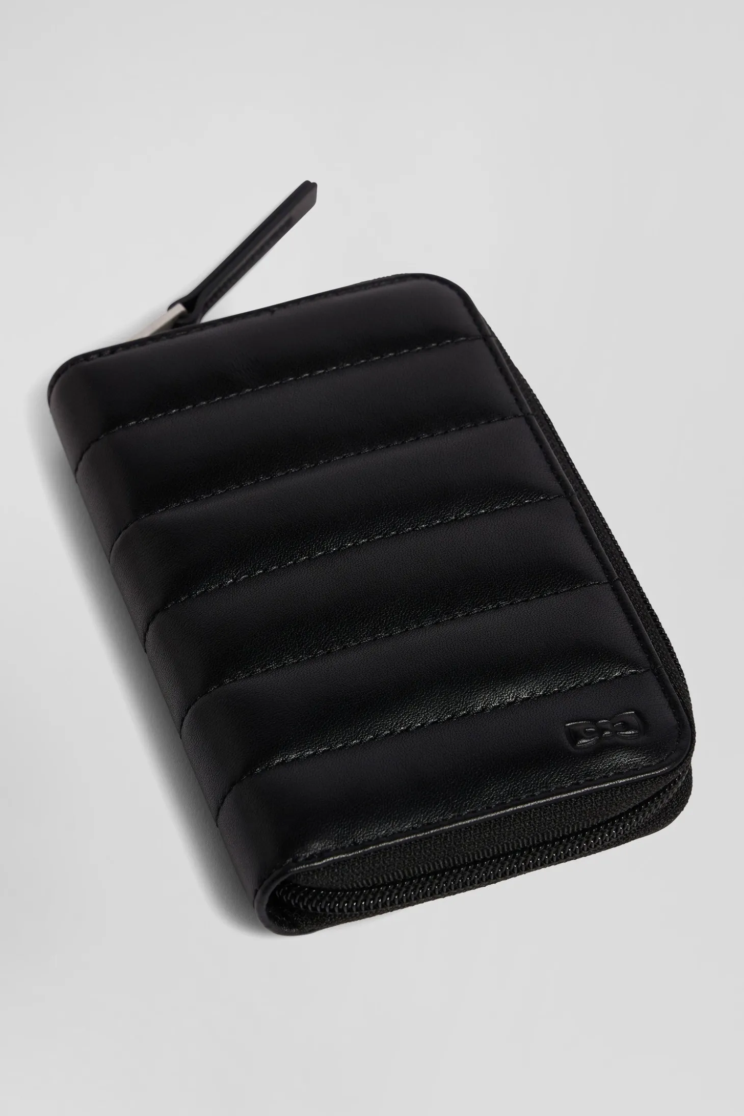 Black leather French-style wallet