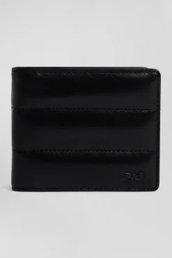 Black leather Italian-style wallet