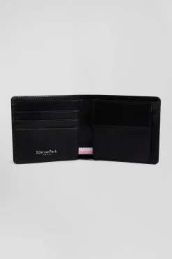 Black leather Italian-style wallet