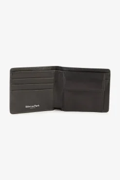 Black leather Italian-style wallet