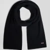 Black plain cotton scarf