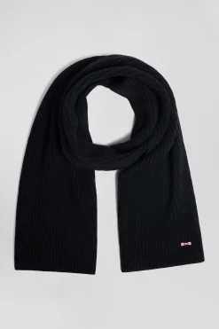 Black plain cotton scarf