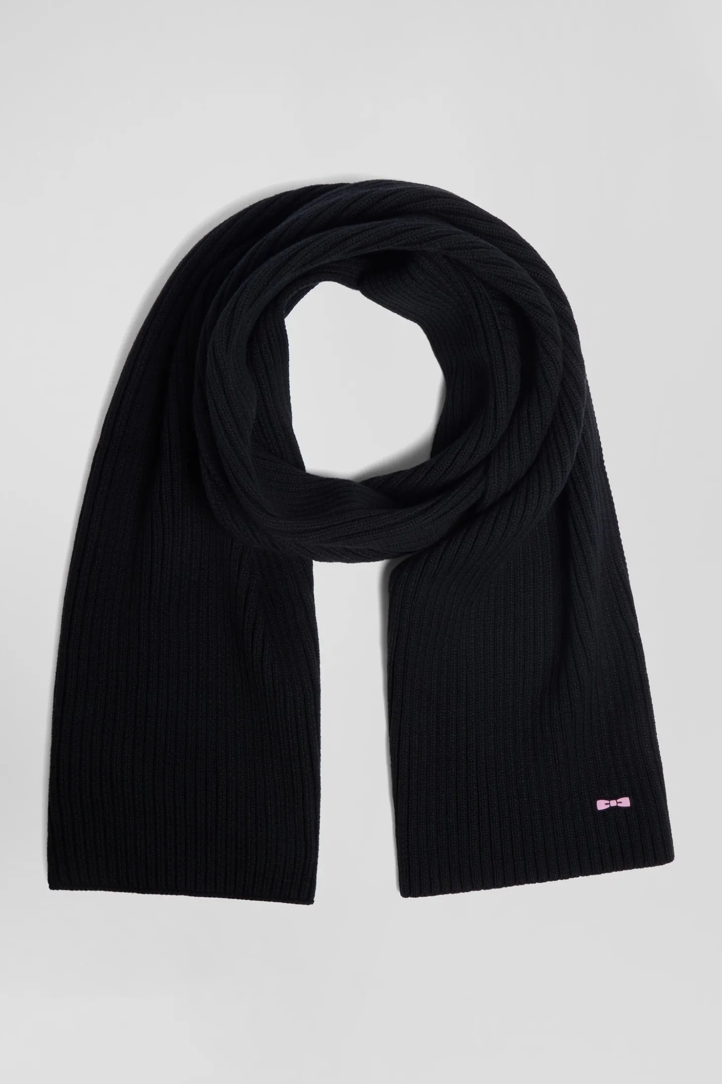 Black plain cotton scarf