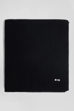 Black plain cotton scarf