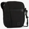 Black plain messenger bag
