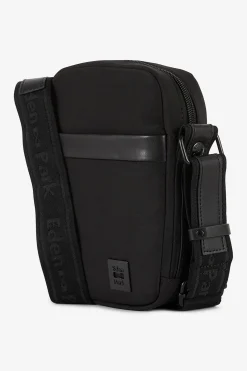Black plain messenger bag
