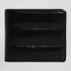 Black quilted leather card holder