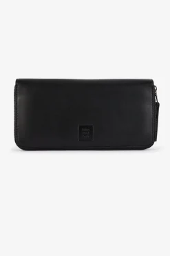 Black rectangular leather wallet