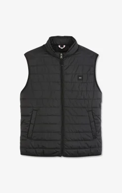 Black sleeveless down jacket