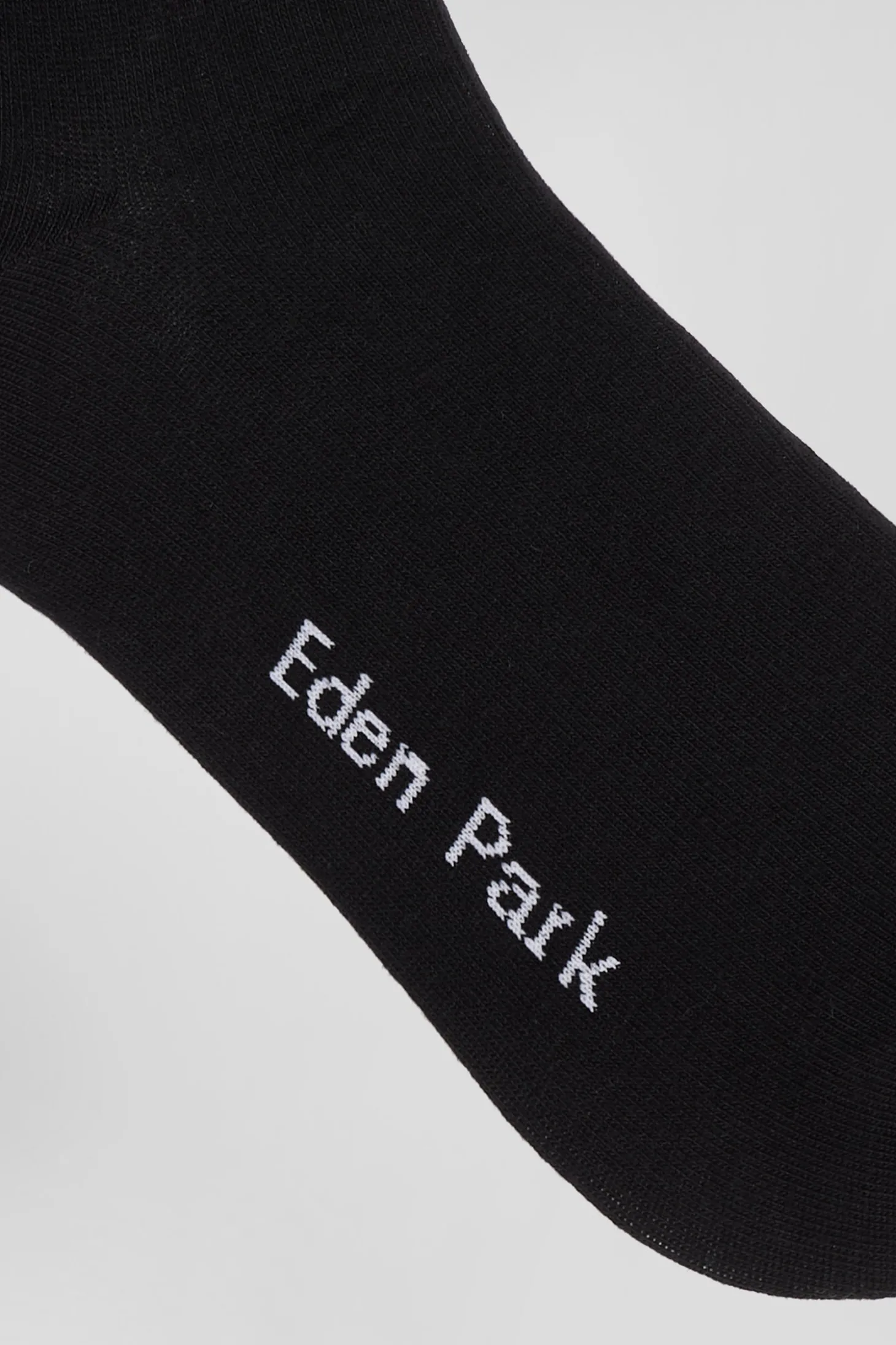 Black socks with striped details in stretch cotton