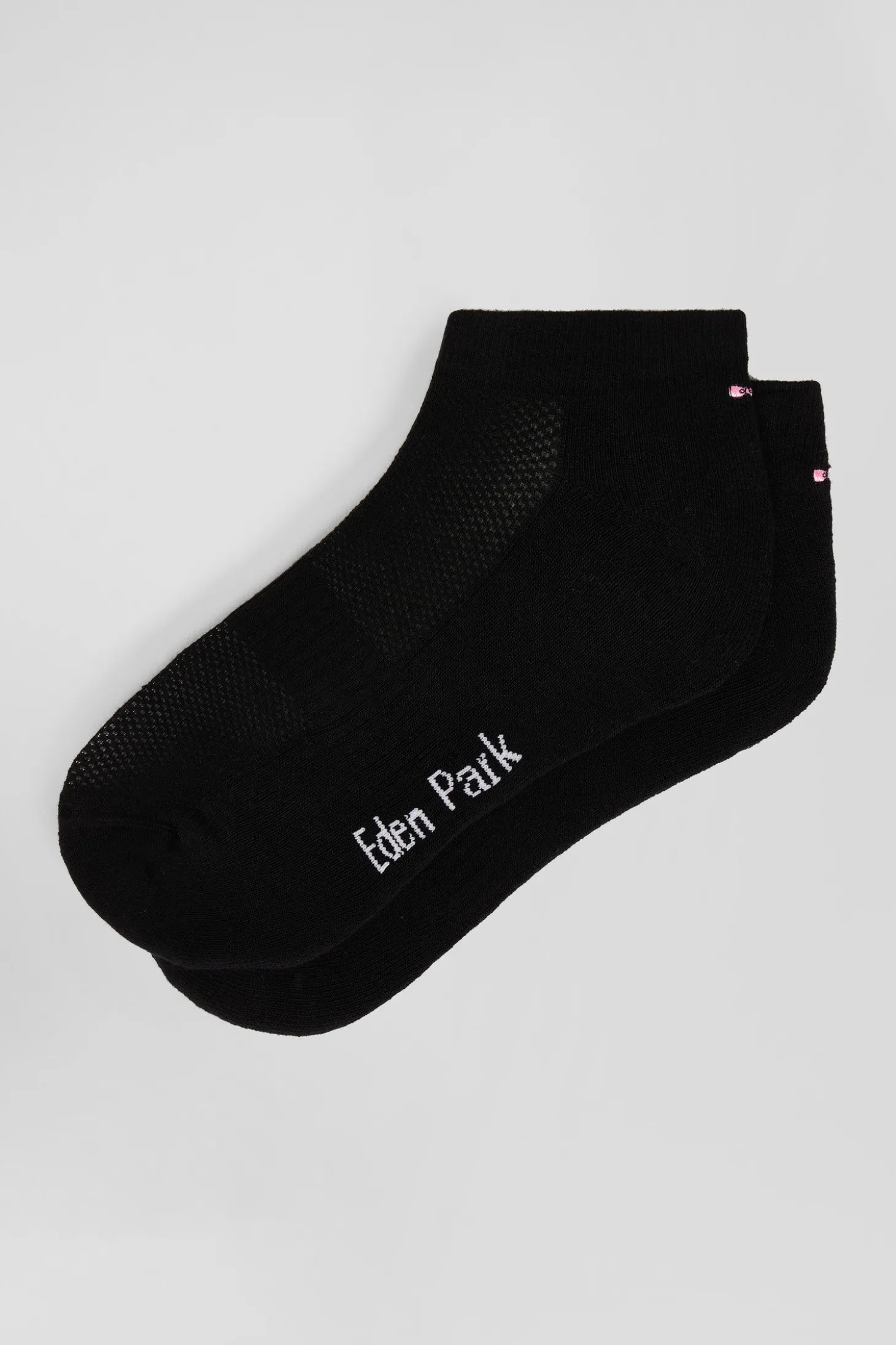 Black stretch cotton low-cut socks