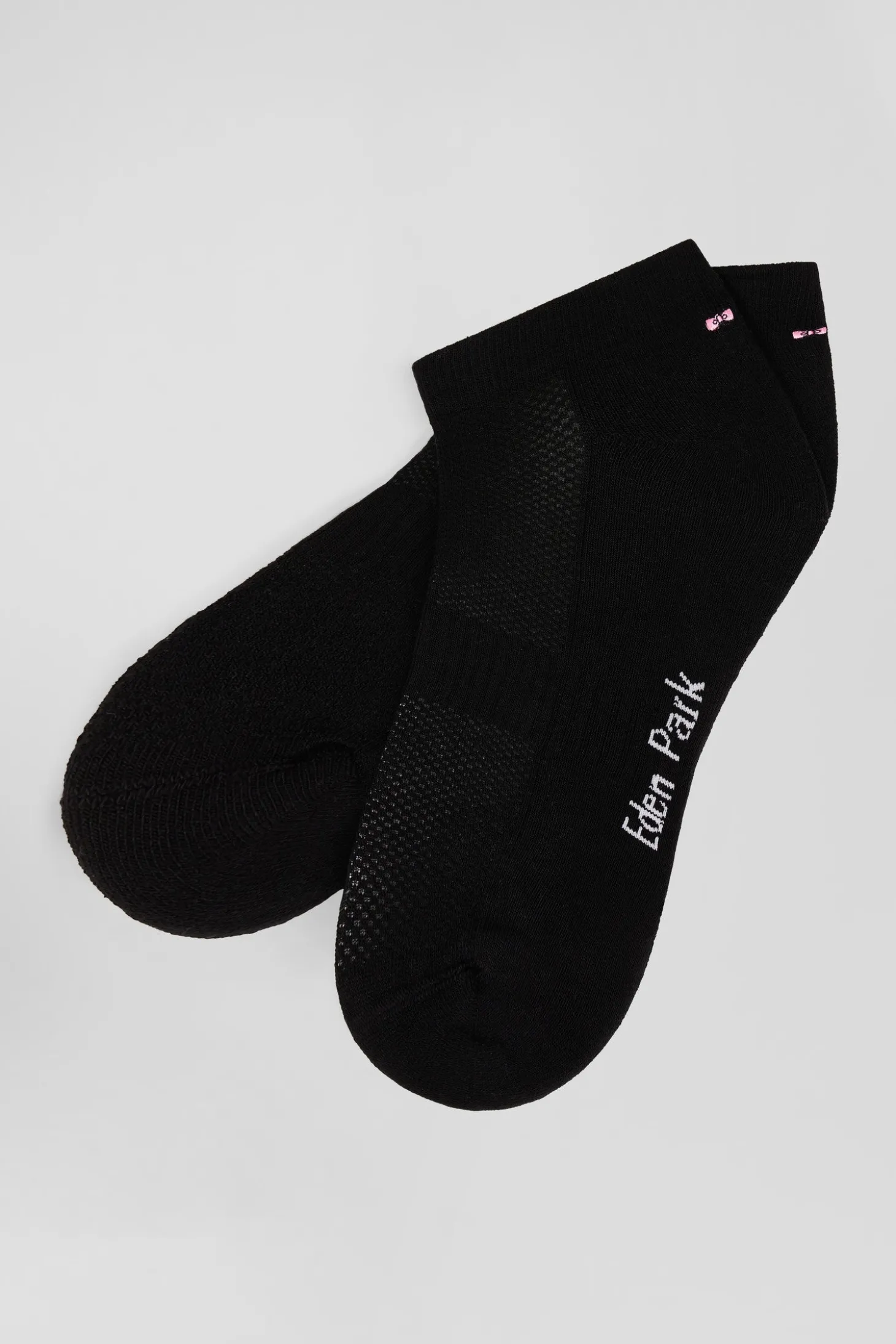 Black stretch cotton low-cut socks