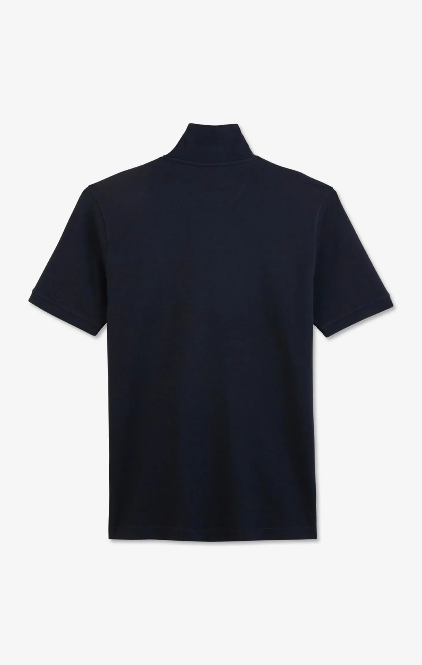 Black stretch pima cotton polo