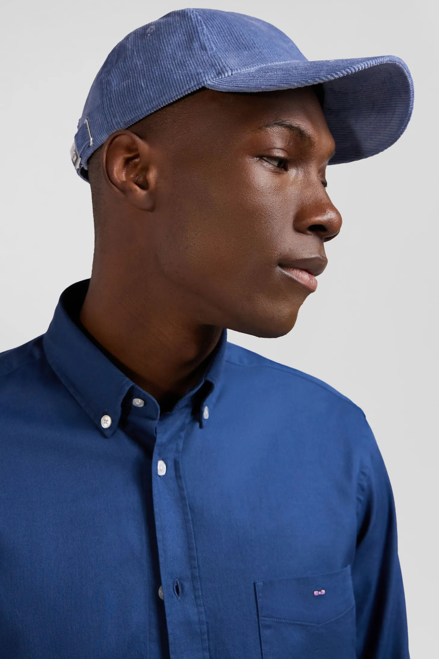 Blue corduroy cap
