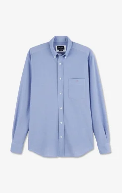 Blue cotton pinpoint shirt