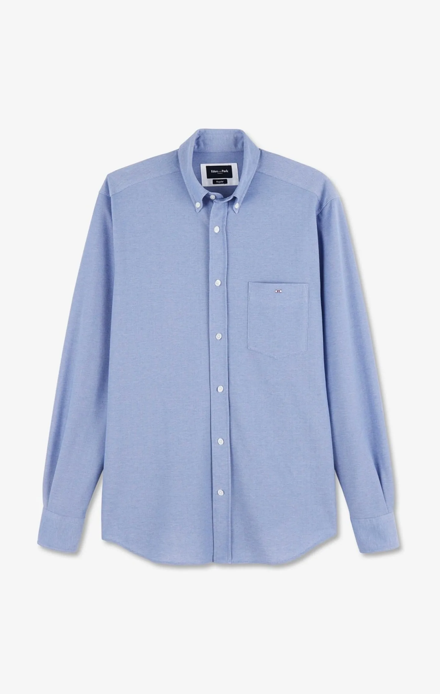 Blue cotton pinpoint shirt