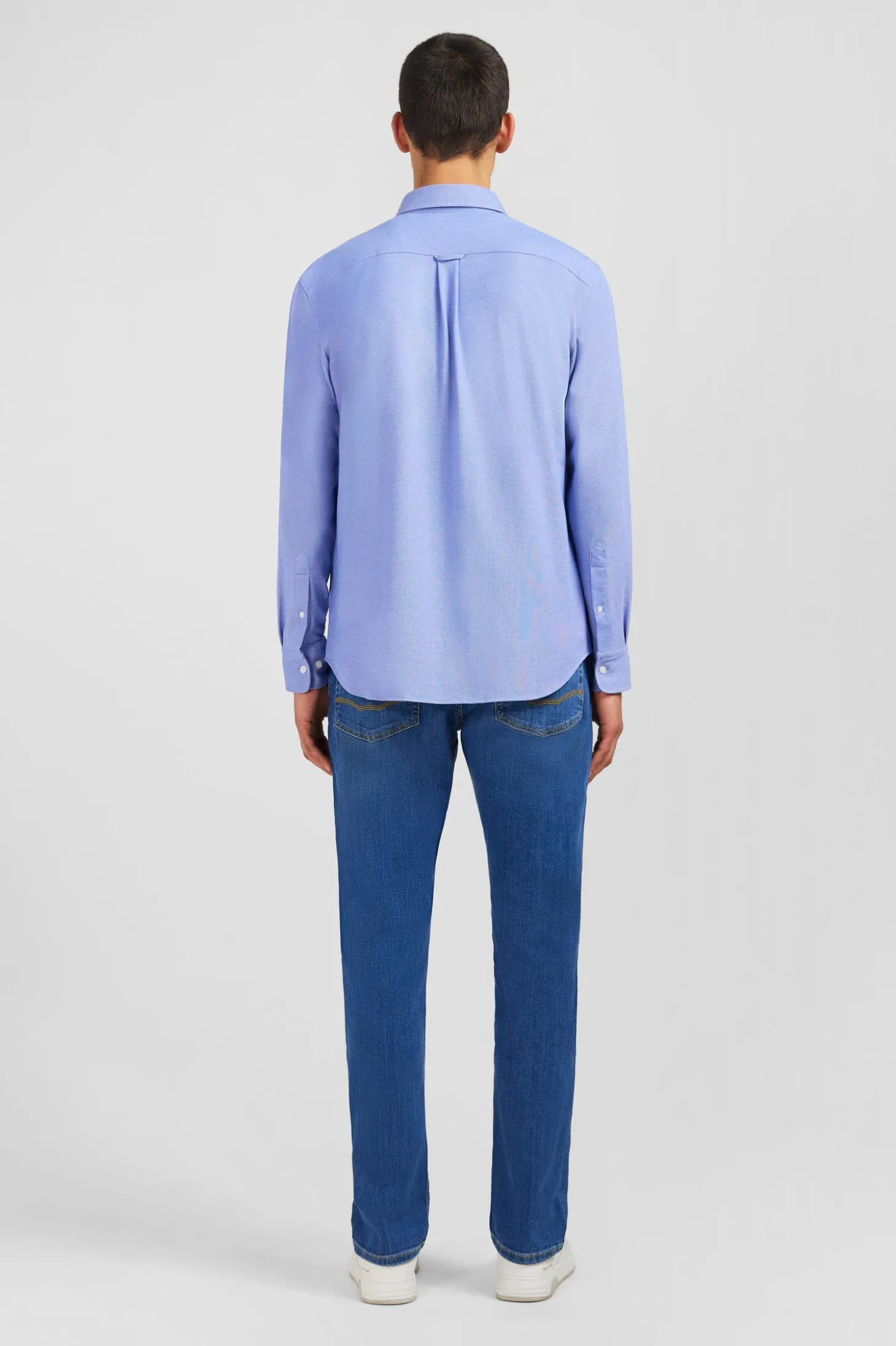 Blue cotton pinpoint shirt