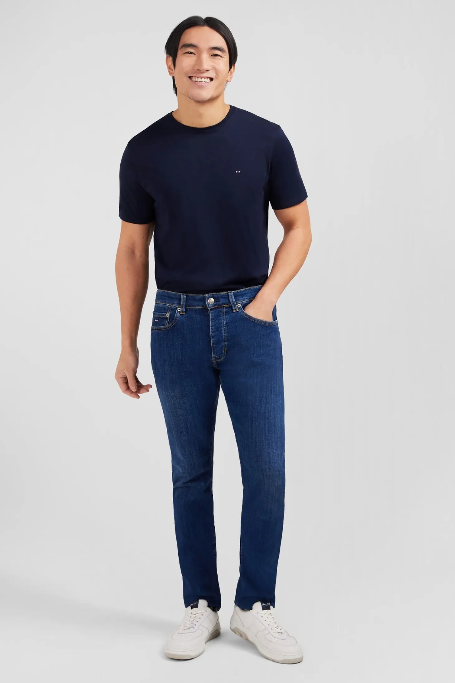 Blue jeans in stretch cotton