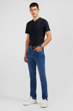 Blue jeans in stretch cotton