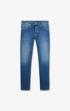 Blue jeans in stretch cotton