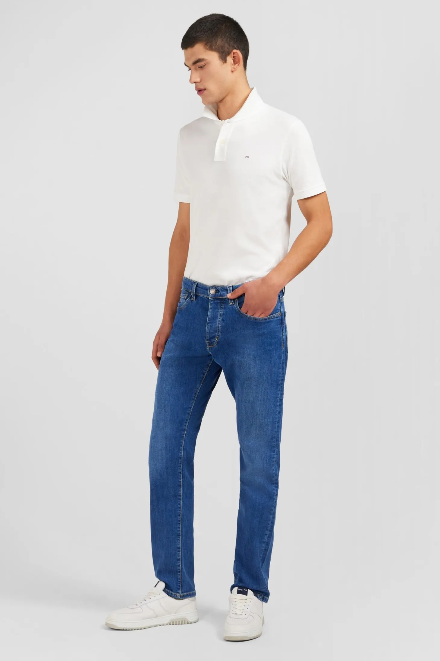 Blue jeans in stretch cotton