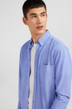 Blue pinpoint cotton shirt