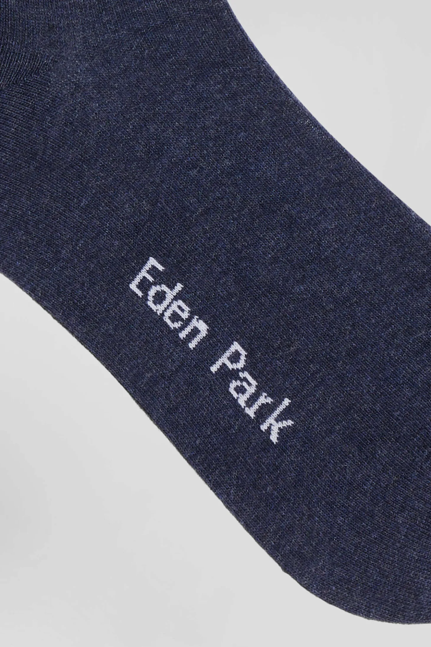 Blue socks with striped details in stretch cotton