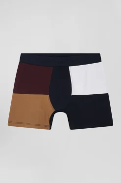 Bordeaux colorblock stretch cotton boxers