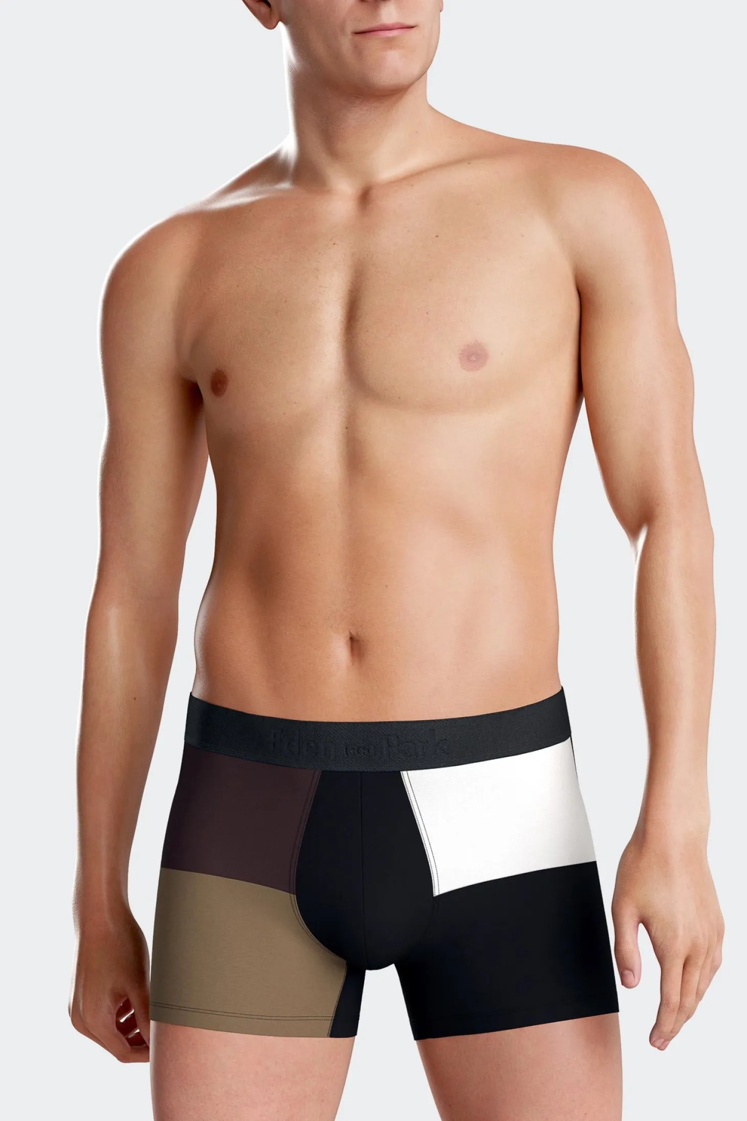 Bordeaux colorblock stretch cotton boxers