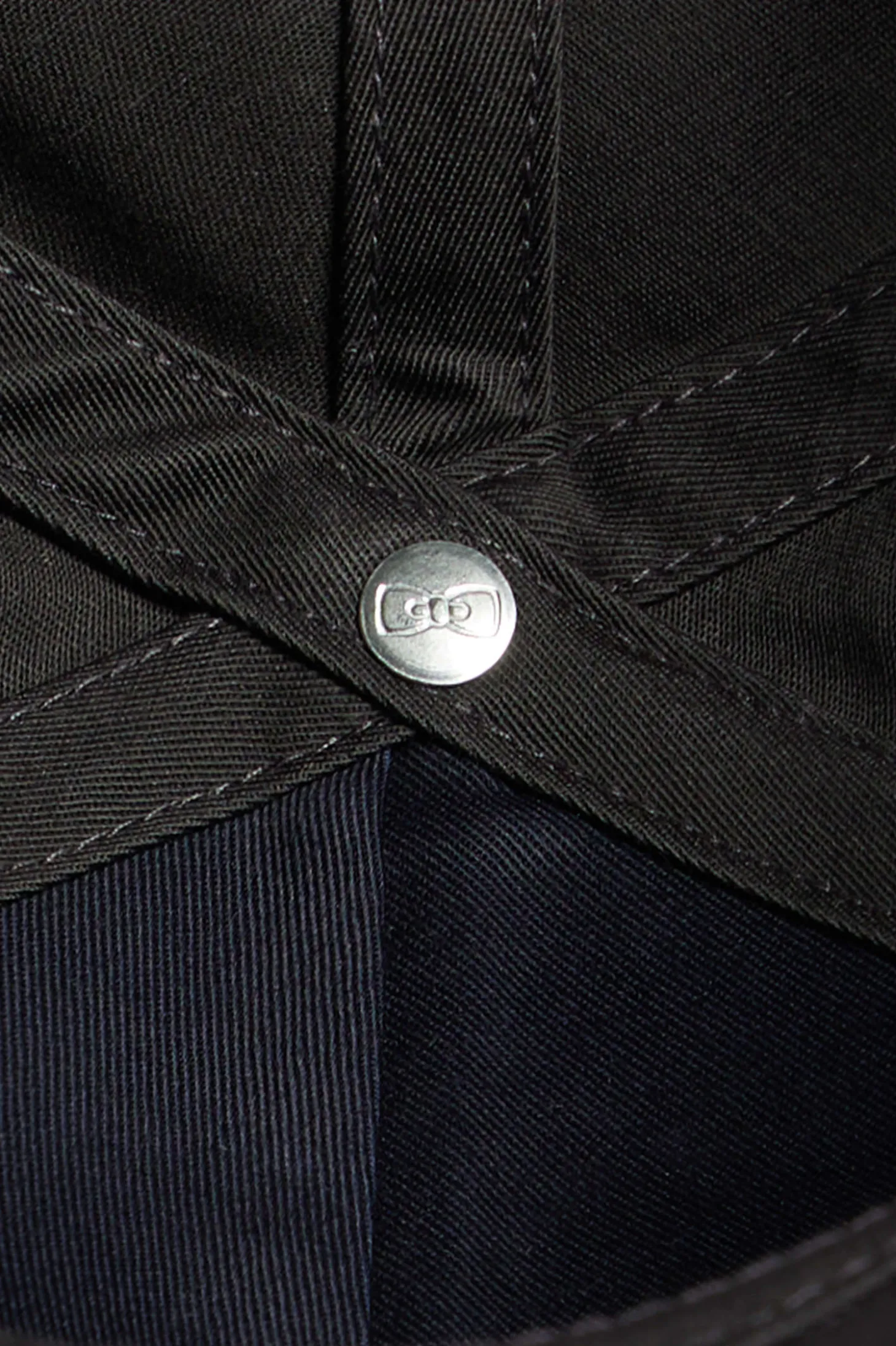 Brown cotton cap with bow tie