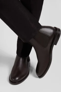 Brown leather Chelsea boots